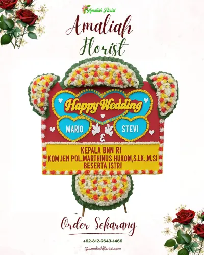 Karangan Papan Bunga Pernikahan di Wulunggunung